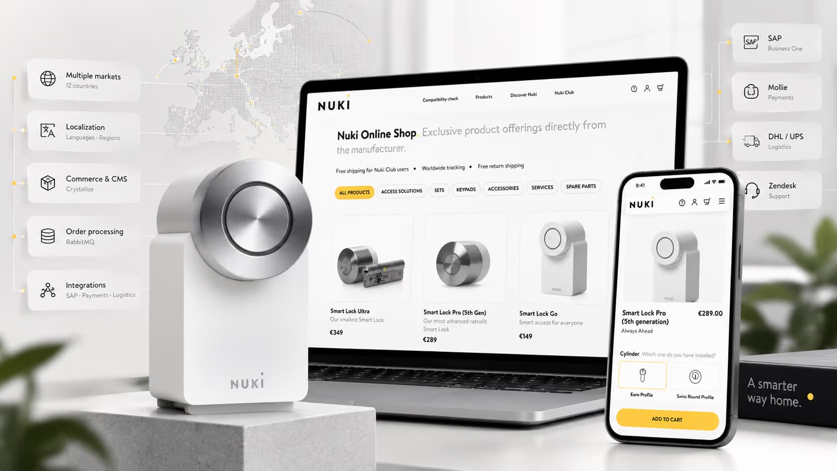 Nuki e-shop a napojené systémy